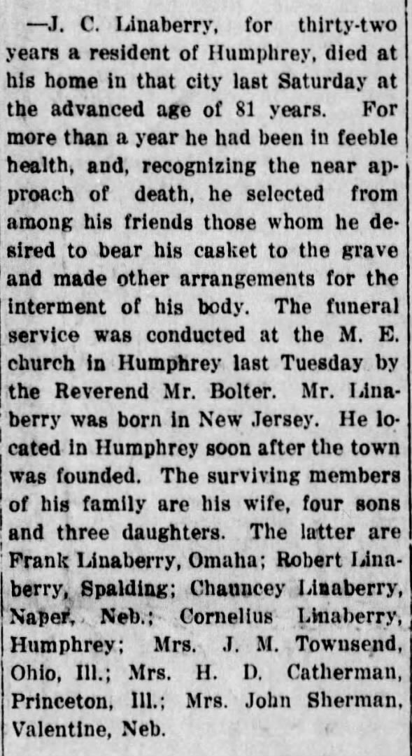 Clipping from The Columbus Telegram